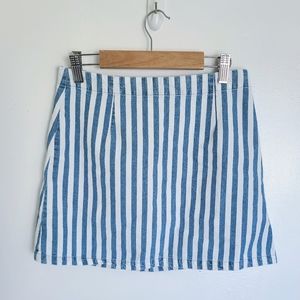 Forever21 Summer Striped Miniskirt, Cabana Blue/White